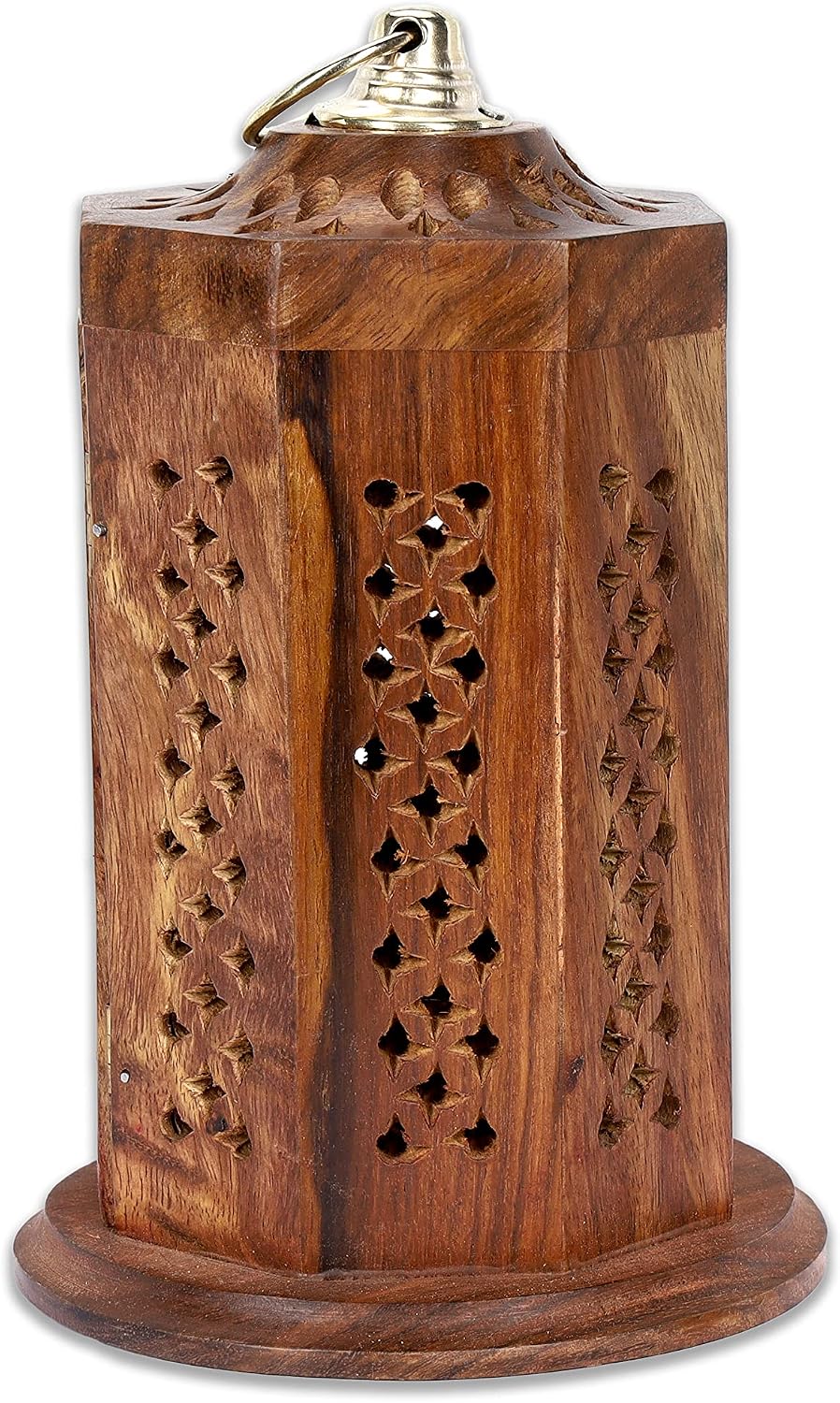 Traditional-Handmade-Burner Wooden-Incense-Stick-Holder Ash-Catcher-Stand for-Aromatherapy-Meditation-Yoga (5 Inch Temple Wooden Charcoal/Cone)