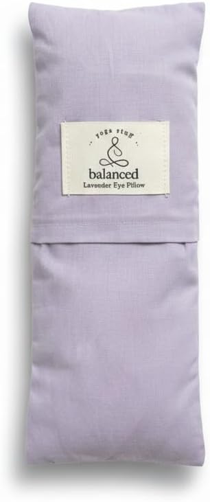 Weighted Lavender Eye Pillow for Sleep & Relaxation – Organic Cotton Eye Pillow with Natural Lavender, Aromatherapy Eye Pillow for Yoga, Meditation, Stress Relief & Travel