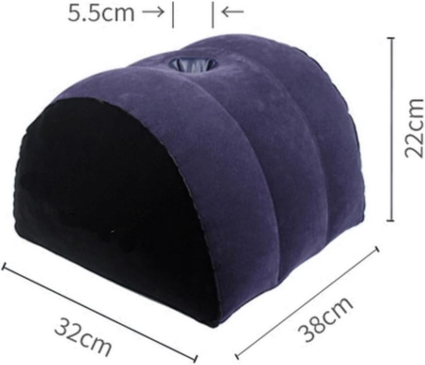 Inflatable Rocking Pillow, Bed Wedges & Body Positioners Pillow, Body Position Cushion, Surface Flocking for Sleeping Traveling Yoga (Breads Shape)