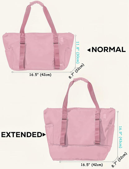 Yoga Mat Carrier: Extendable, Built-In Mat Straps & Laptop Pocket. Carry All Yoga Gym Work Accessories. Large Yoga Gym Tote Bag for Women & Men