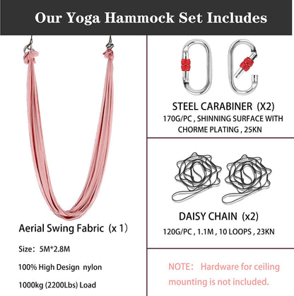 5.5 Yards Aerial silks swing outside yoga hammock,Aerial silk start set