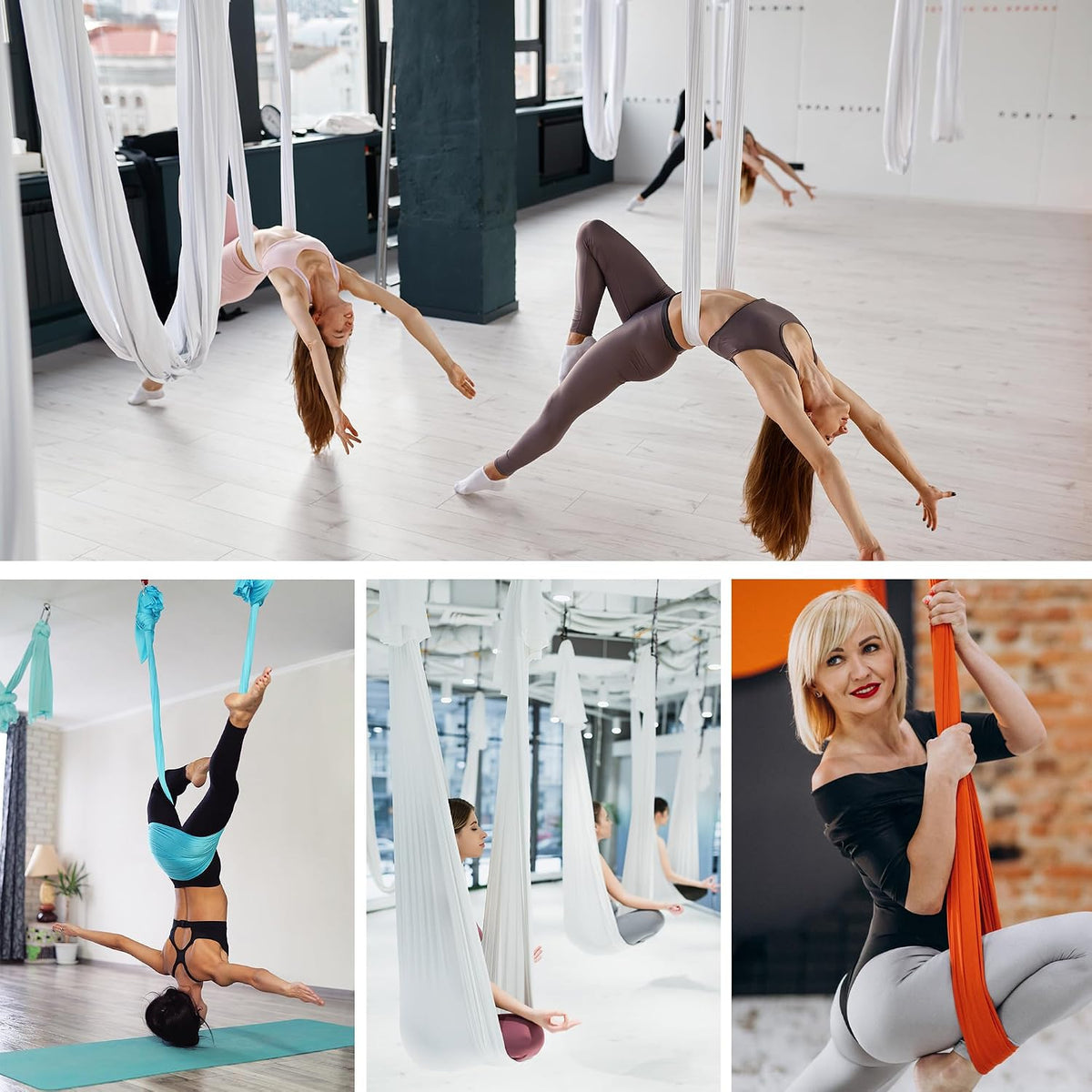 5.5 Yards Aerial silks swing outside yoga hammock,Aerial silk start set