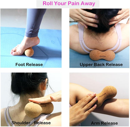 Cork Massage Balls for Fascia Release After Exercise, Yoga,Trigger Point Therapy, Relax Muscles, and Relieve Stress,Set of 2 Classic 2.4 Inch Cork Massage Balls