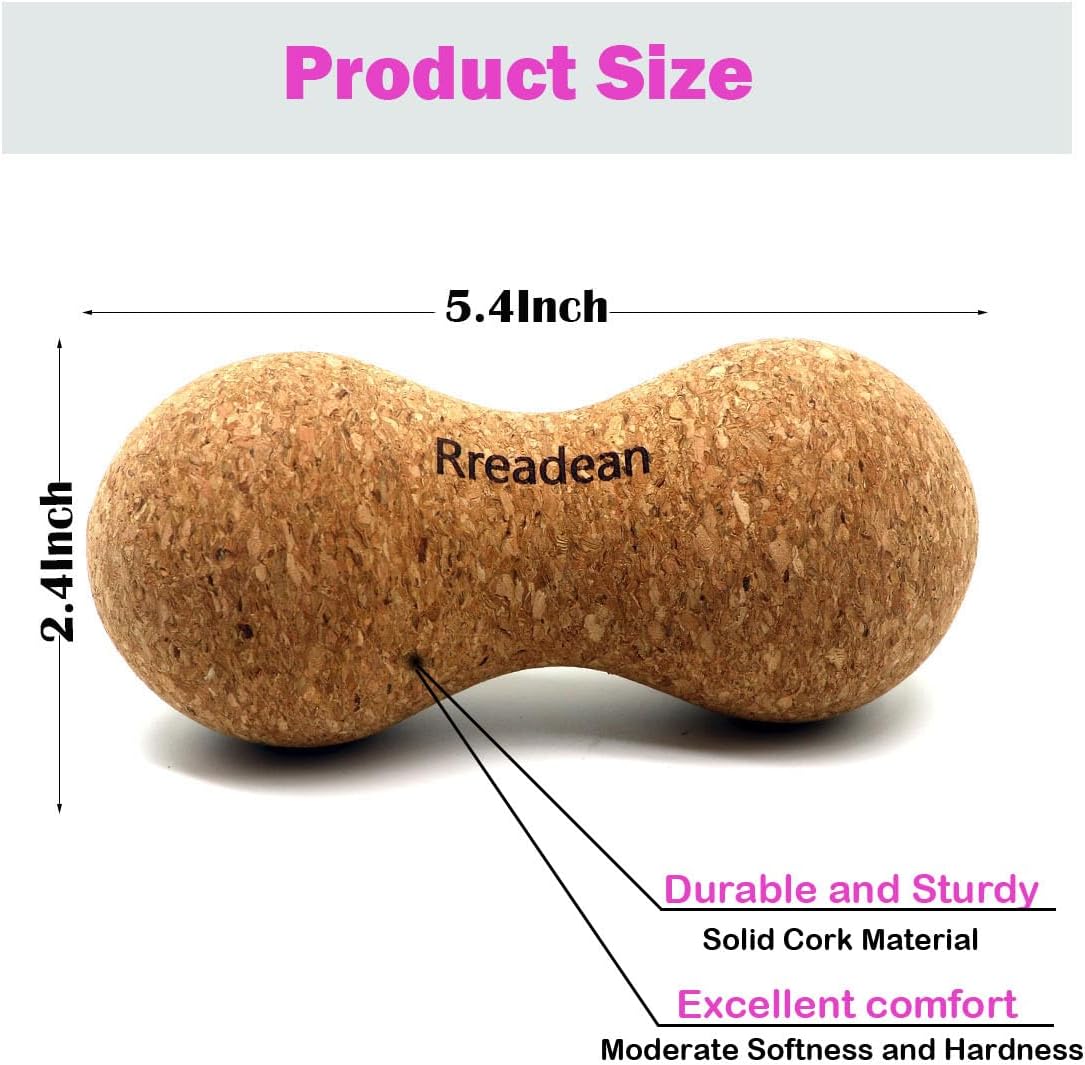 Cork Massage Balls for Fascia Release After Exercise, Yoga,Trigger Point Therapy, Relax Muscles, and Relieve Stress,Set of 2 Classic 2.4 Inch Cork Massage Balls