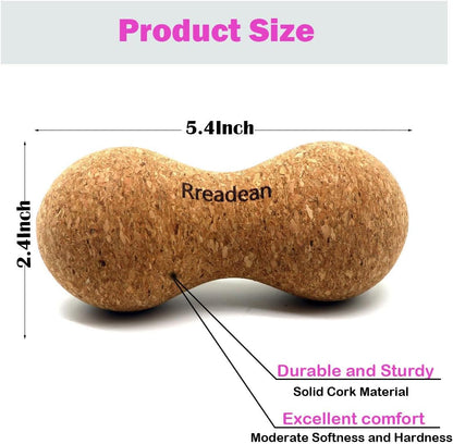 Cork Massage Balls for Fascia Release After Exercise, Yoga,Trigger Point Therapy, Relax Muscles, and Relieve Stress,Set of 2 Classic 2.4 Inch Cork Massage Balls