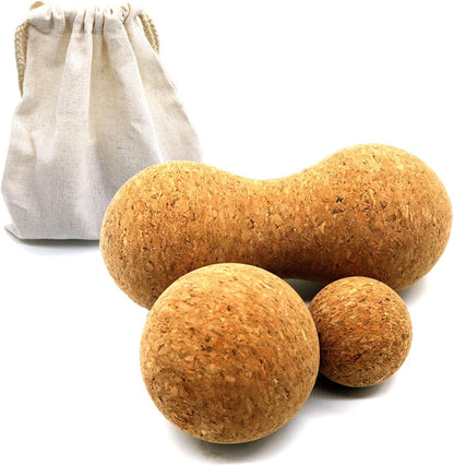 Cork Massage Balls for Fascia Release After Exercise, Yoga,Trigger Point Therapy, Relax Muscles, and Relieve Stress,Set of 2 Classic 2.4 Inch Cork Massage Balls