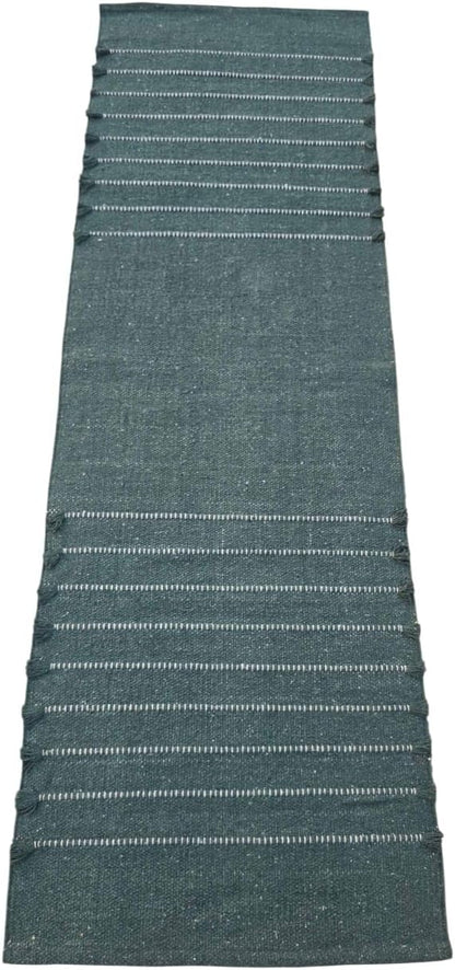 Indian Handmade100 % Organic Anti Skid Multi Colour Cotton Yoga Mat - Eco-Friendly Hand-Woven Rug - Non-Slip & Thick (24”x72”x5mm) for Hot yoga & Everyday Fitness at Home - Comfortable & Foldable Extra-Long Mat