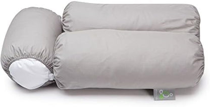 2-Pack Pillow Cover Case Multi-Position Body Pillow - Hypoallergenic, Machine Washable - Gray 2PK