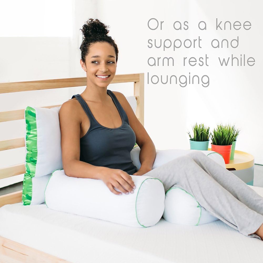 2-Pack Pillow Cover Case Multi-Position Body Pillow - Hypoallergenic, Machine Washable - Gray 2PK