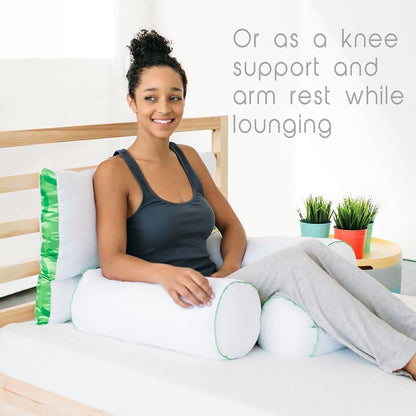 2-Pack Pillow Cover Case Multi-Position Body Pillow - Hypoallergenic, Machine Washable - Gray 2PK