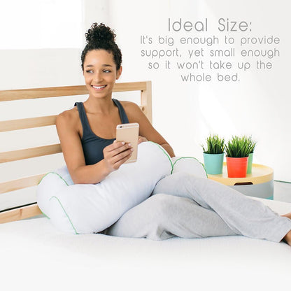2-Pack Pillow Cover Case Multi-Position Body Pillow - Hypoallergenic, Machine Washable - Gray 2PK