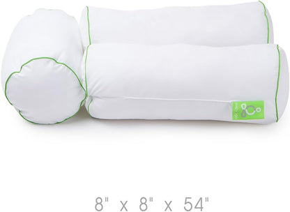 2-Pack Pillow Cover Case Multi-Position Body Pillow - Hypoallergenic, Machine Washable - Gray 2PK