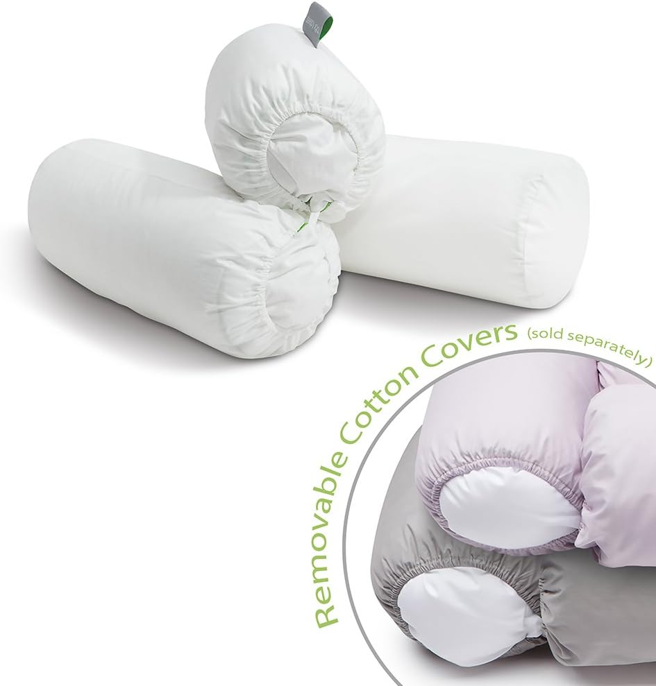 2-Pack Pillow Cover Case Multi-Position Body Pillow - Hypoallergenic, Machine Washable - Gray 2PK