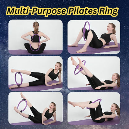 Pilates Kit for Home Workouts, 13-Pcs Pilates Essentials Kit with Ring and Ball Set, Resistance Bands, Home Pilates Equipment for Women, Starter Workout Kit for Beginners
