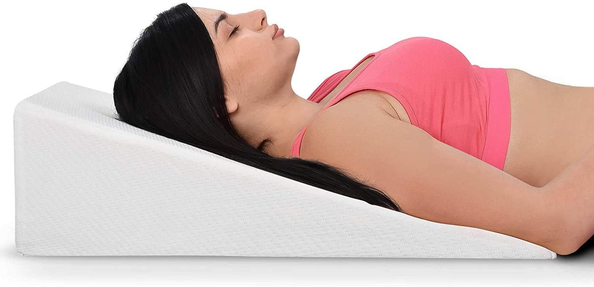 Body Positioner - Premium Memory Foam Wedge Pillow for Sleeping, Sitting, Snoring, Heartburn Relief, Pregnancy, TV, Reading, Backrest, Leg Rest