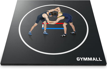 Wrestling Mat 10'x10'/8'x8'/6.6'x10' for Home Outdoor Indoor, 1.2" Thick Foldable XPE Jiu Jitsu Floor Exercise Mat for Gymnastics, PE Training, BJJ, MMA, Martial Art, Grappling, Judo, Boxing, Yoga