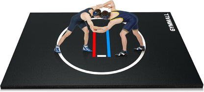 Wrestling Mat 10'x10'/8'x8'/6.6'x10' for Home Outdoor Indoor, 1.2" Thick Foldable XPE Jiu Jitsu Floor Exercise Mat for Gymnastics, PE Training, BJJ, MMA, Martial Art, Grappling, Judo, Boxing, Yoga