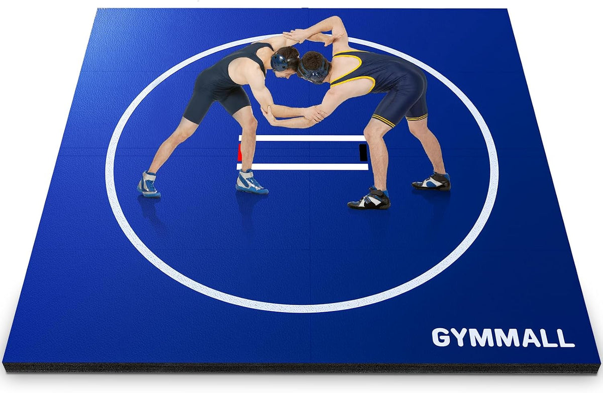 Wrestling Mat 10'x10'/8'x8'/6.6'x10' for Home Outdoor Indoor, 1.2" Thick Foldable XPE Jiu Jitsu Floor Exercise Mat for Gymnastics, PE Training, BJJ, MMA, Martial Art, Grappling, Judo, Boxing, Yoga