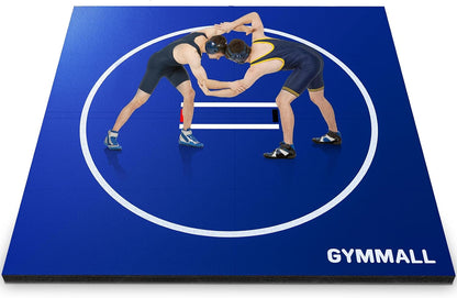 Wrestling Mat 10'x10'/8'x8'/6.6'x10' for Home Outdoor Indoor, 1.2" Thick Foldable XPE Jiu Jitsu Floor Exercise Mat for Gymnastics, PE Training, BJJ, MMA, Martial Art, Grappling, Judo, Boxing, Yoga