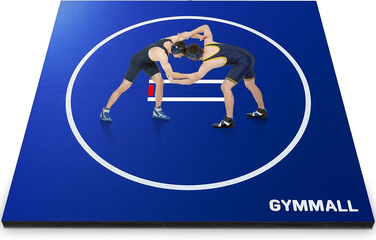 Wrestling Mat 10'x10'/8'x8'/6.6'x10' for Home Outdoor Indoor, 1.2" Thick Foldable XPE Jiu Jitsu Floor Exercise Mat for Gymnastics, PE Training, BJJ, MMA, Martial Art, Grappling, Judo, Boxing, Yoga