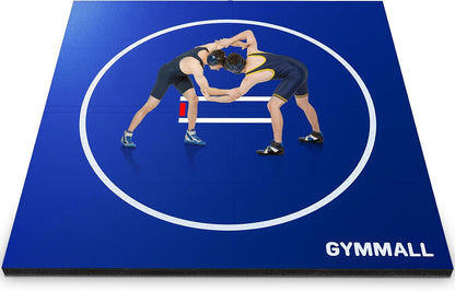 Wrestling Mat 10'x10'/8'x8'/6.6'x10' for Home Outdoor Indoor, 1.2" Thick Foldable XPE Jiu Jitsu Floor Exercise Mat for Gymnastics, PE Training, BJJ, MMA, Martial Art, Grappling, Judo, Boxing, Yoga
