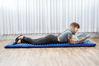 Kapok Roll Mat – Handcrafted Folding Sleep & Relaxation Mattress from Thailand, Ideal as Guest Bed, Camping Mat, Yoga Mat or Traditional Futon, 75 x 39 inches, Orange Red