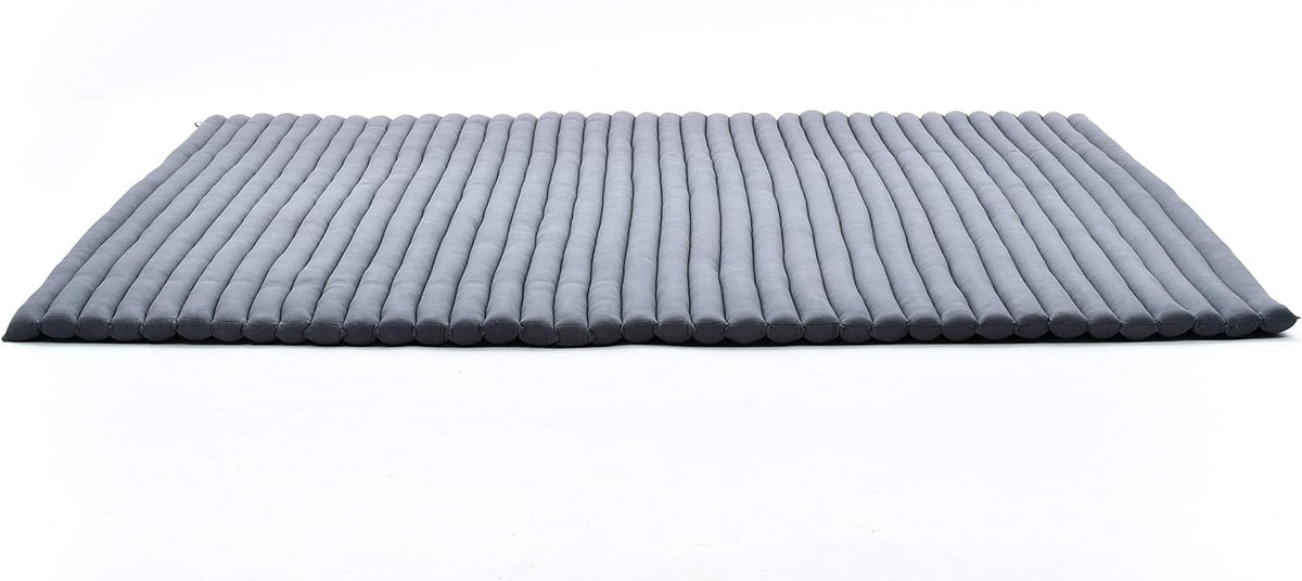 Kapok Roll Mat – Handcrafted Folding Sleep & Relaxation Mattress from Thailand, Ideal as Guest Bed, Camping Mat, Yoga Mat or Traditional Futon, 75 x 39 inches, Orange Red