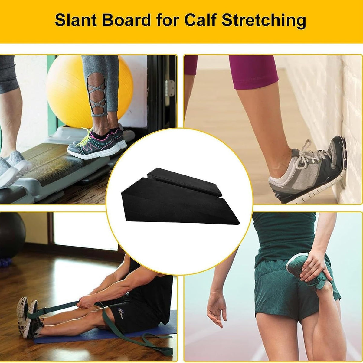 Yoga Foam Wedge, Slant Board for Squats EVA Calf Stretcher for Fitness, Pushup, Weightlifting, Yoga, Knees Over Toes Training (Size : 9x6x3cm)