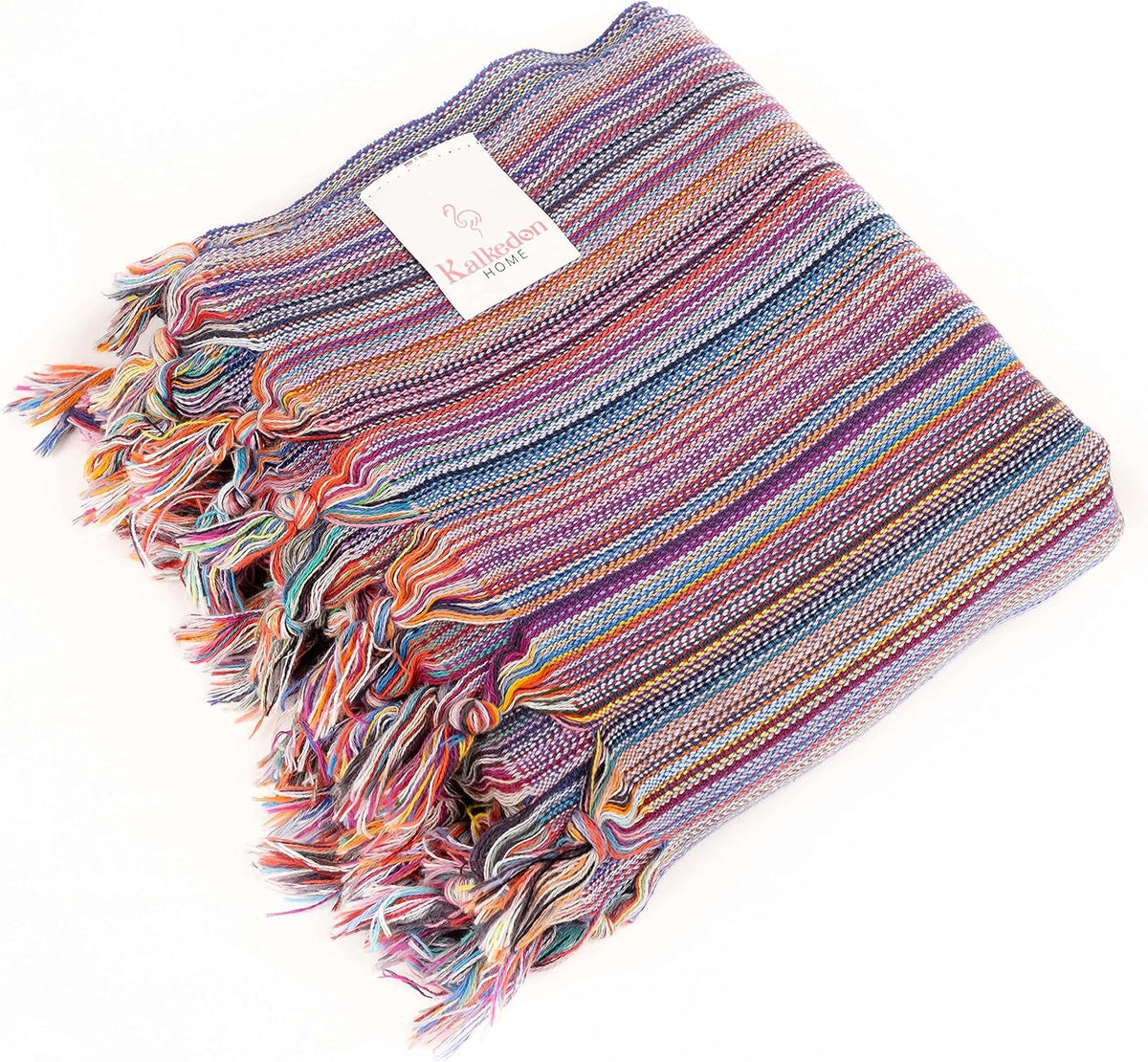 Rainbow Beach Towel | Sarong |Luxurious Turkish Towel | Turkish Cotton Beach Blanket |Picnic Blanket |Peshtemal | Wrap | Pareo |Yoga Blanket (Purple)