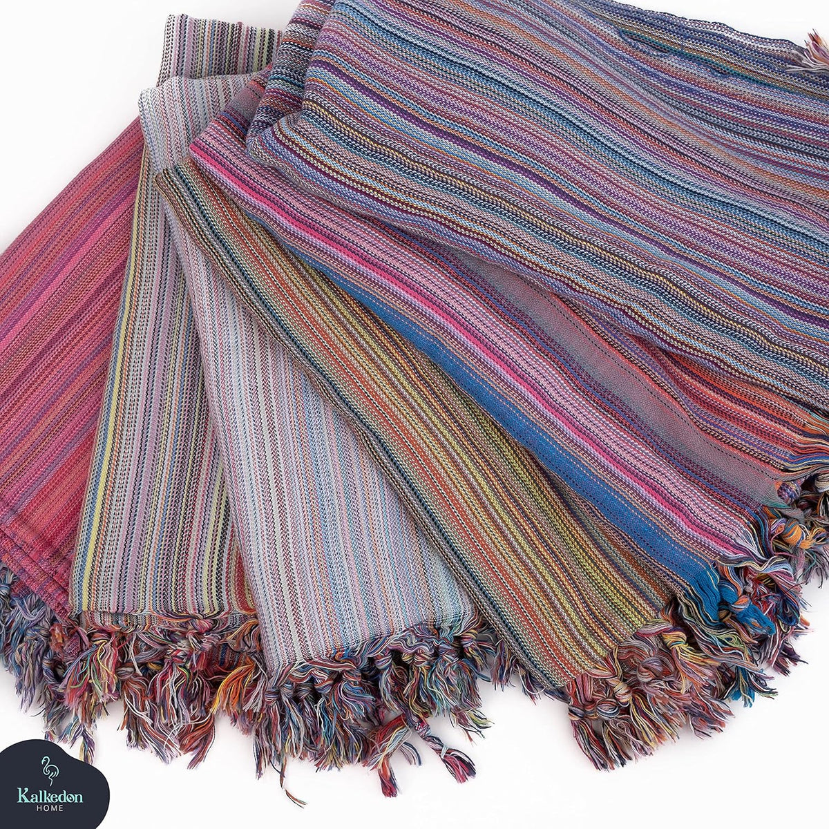 Rainbow Beach Towel | Sarong |Luxurious Turkish Towel | Turkish Cotton Beach Blanket |Picnic Blanket |Peshtemal | Wrap | Pareo |Yoga Blanket (Purple)