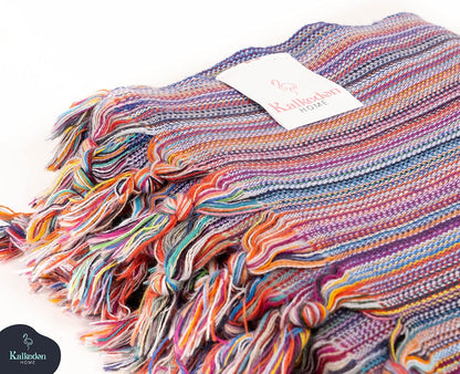 Rainbow Beach Towel | Sarong |Luxurious Turkish Towel | Turkish Cotton Beach Blanket |Picnic Blanket |Peshtemal | Wrap | Pareo |Yoga Blanket (Purple)