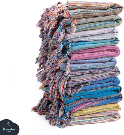 Rainbow Beach Towel | Sarong |Luxurious Turkish Towel | Turkish Cotton Beach Blanket |Picnic Blanket |Peshtemal | Wrap | Pareo |Yoga Blanket (Purple)
