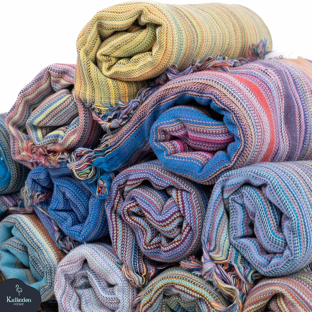 Rainbow Beach Towel | Sarong |Luxurious Turkish Towel | Turkish Cotton Beach Blanket |Picnic Blanket |Peshtemal | Wrap | Pareo |Yoga Blanket (Purple)