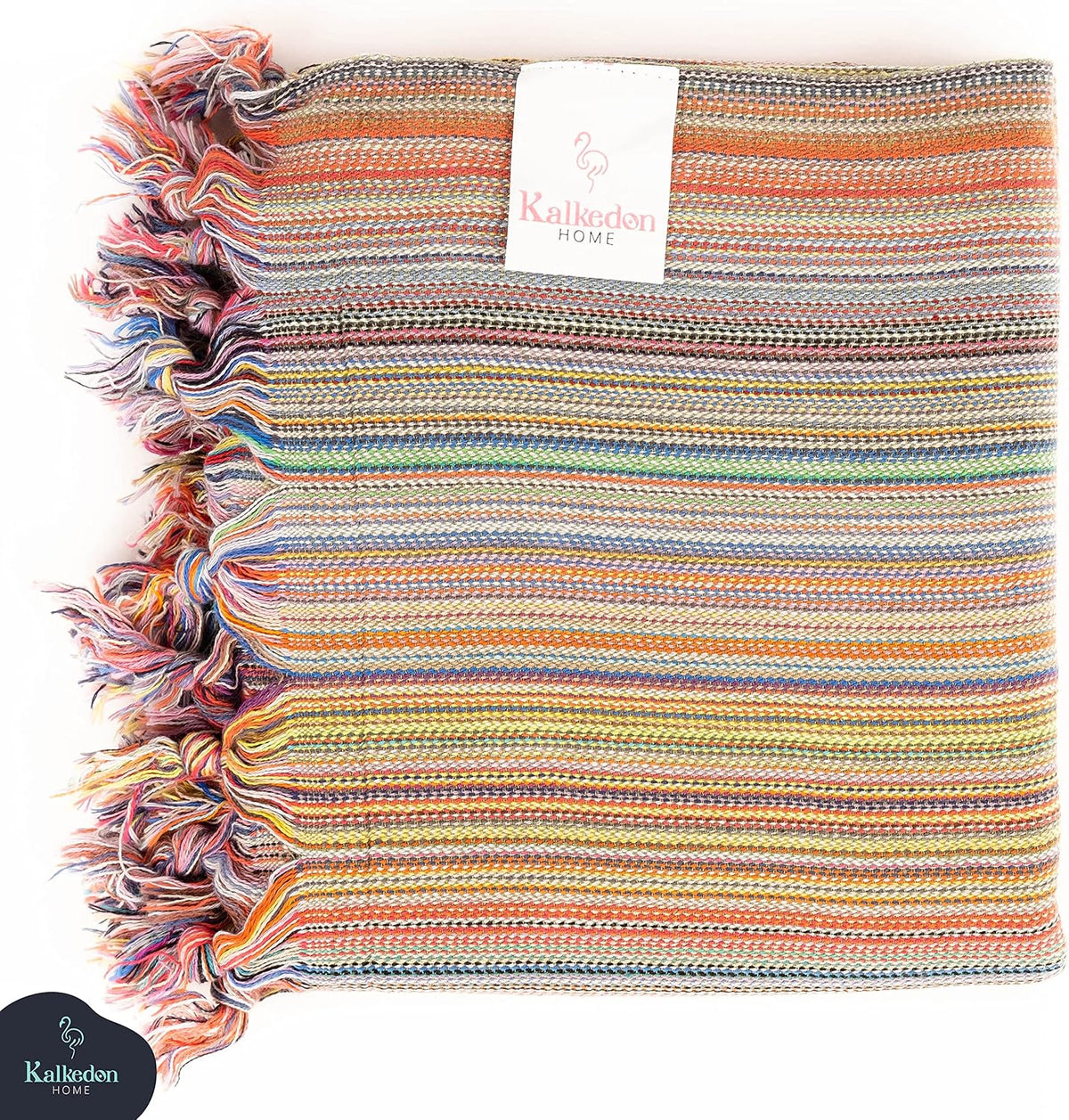 Rainbow Beach Towel | Sarong |Luxurious Turkish Towel | Turkish Cotton Beach Blanket |Picnic Blanket |Peshtemal | Wrap | Pareo |Yoga Blanket (Purple)