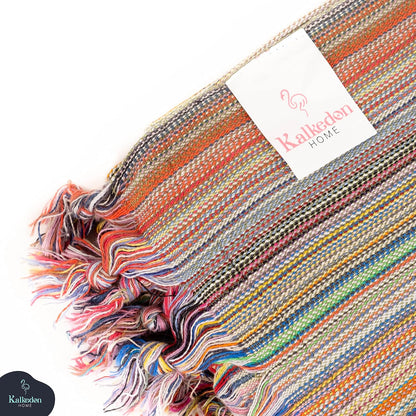 Rainbow Beach Towel | Sarong |Luxurious Turkish Towel | Turkish Cotton Beach Blanket |Picnic Blanket |Peshtemal | Wrap | Pareo |Yoga Blanket (Purple)