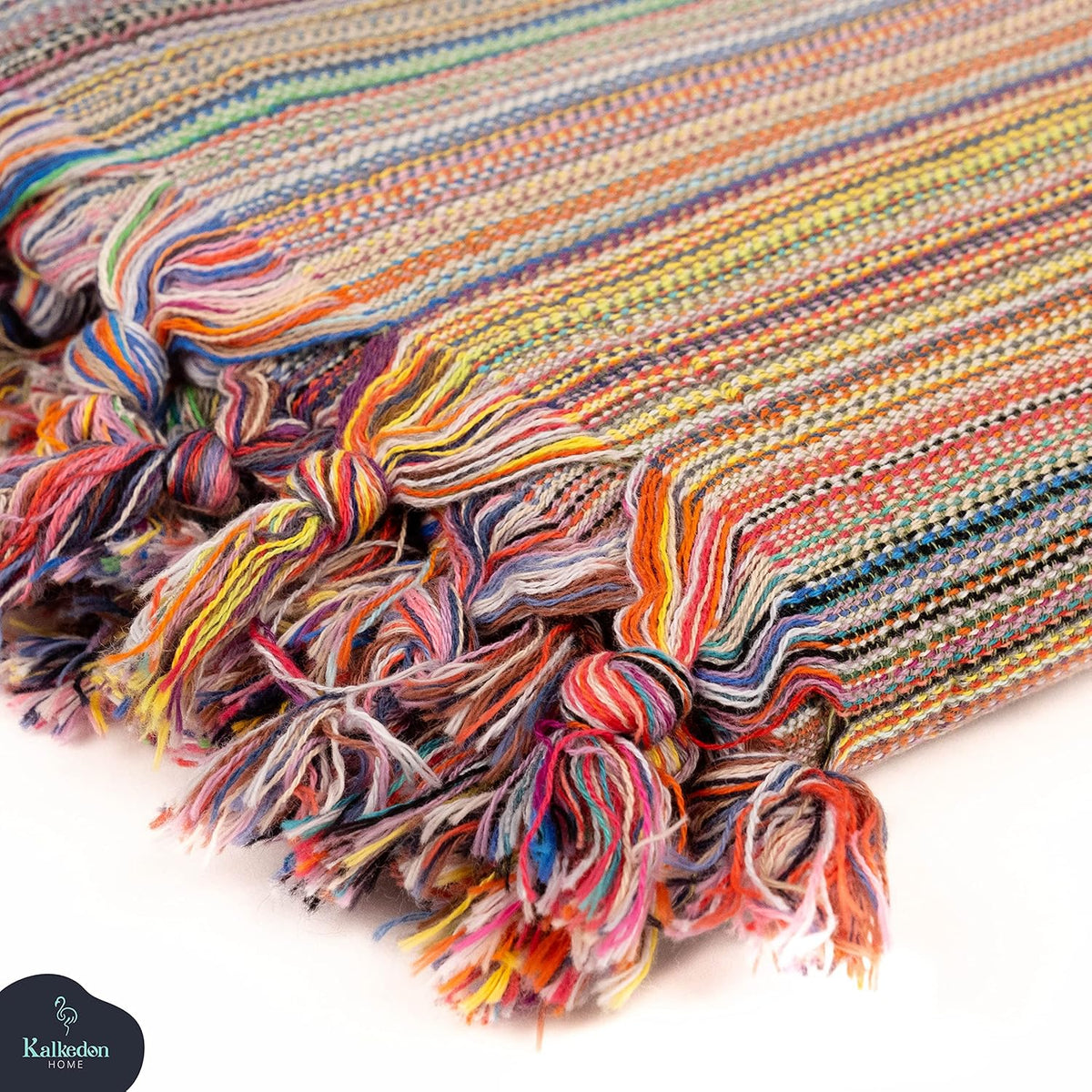 Rainbow Beach Towel | Sarong |Luxurious Turkish Towel | Turkish Cotton Beach Blanket |Picnic Blanket |Peshtemal | Wrap | Pareo |Yoga Blanket (Purple)