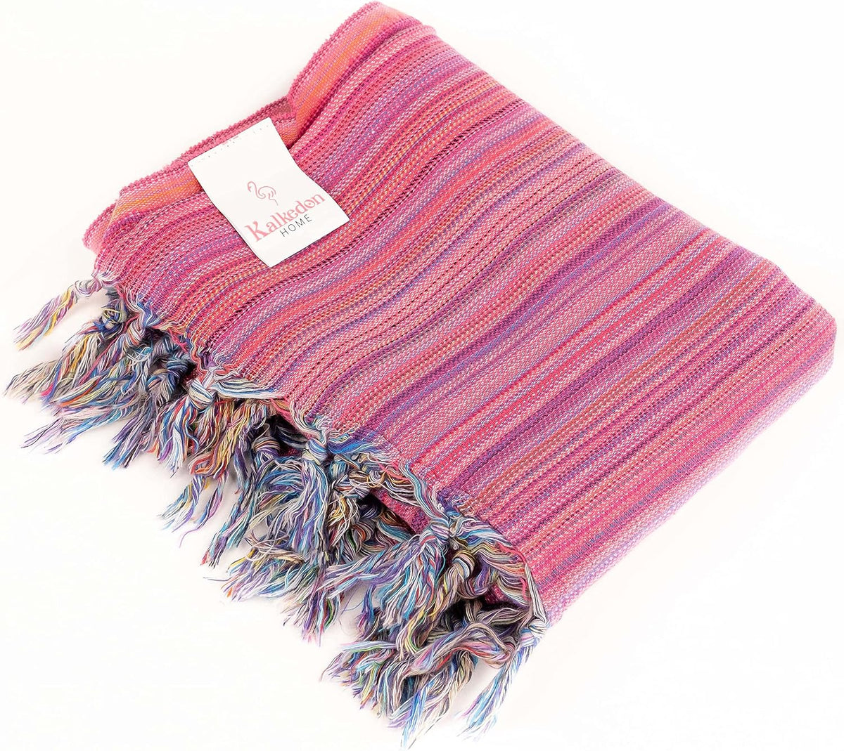 Rainbow Beach Towel | Sarong |Luxurious Turkish Towel | Turkish Cotton Beach Blanket |Picnic Blanket |Peshtemal | Wrap | Pareo |Yoga Blanket (Purple)