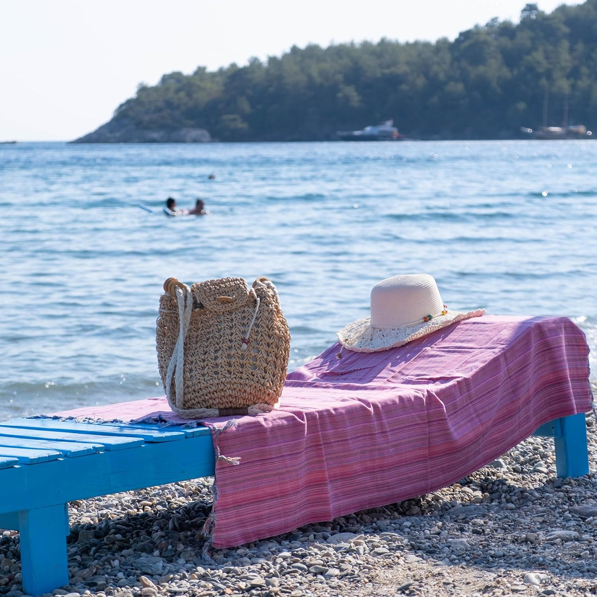 Rainbow Beach Towel | Sarong |Luxurious Turkish Towel | Turkish Cotton Beach Blanket |Picnic Blanket |Peshtemal | Wrap | Pareo |Yoga Blanket (Purple)
