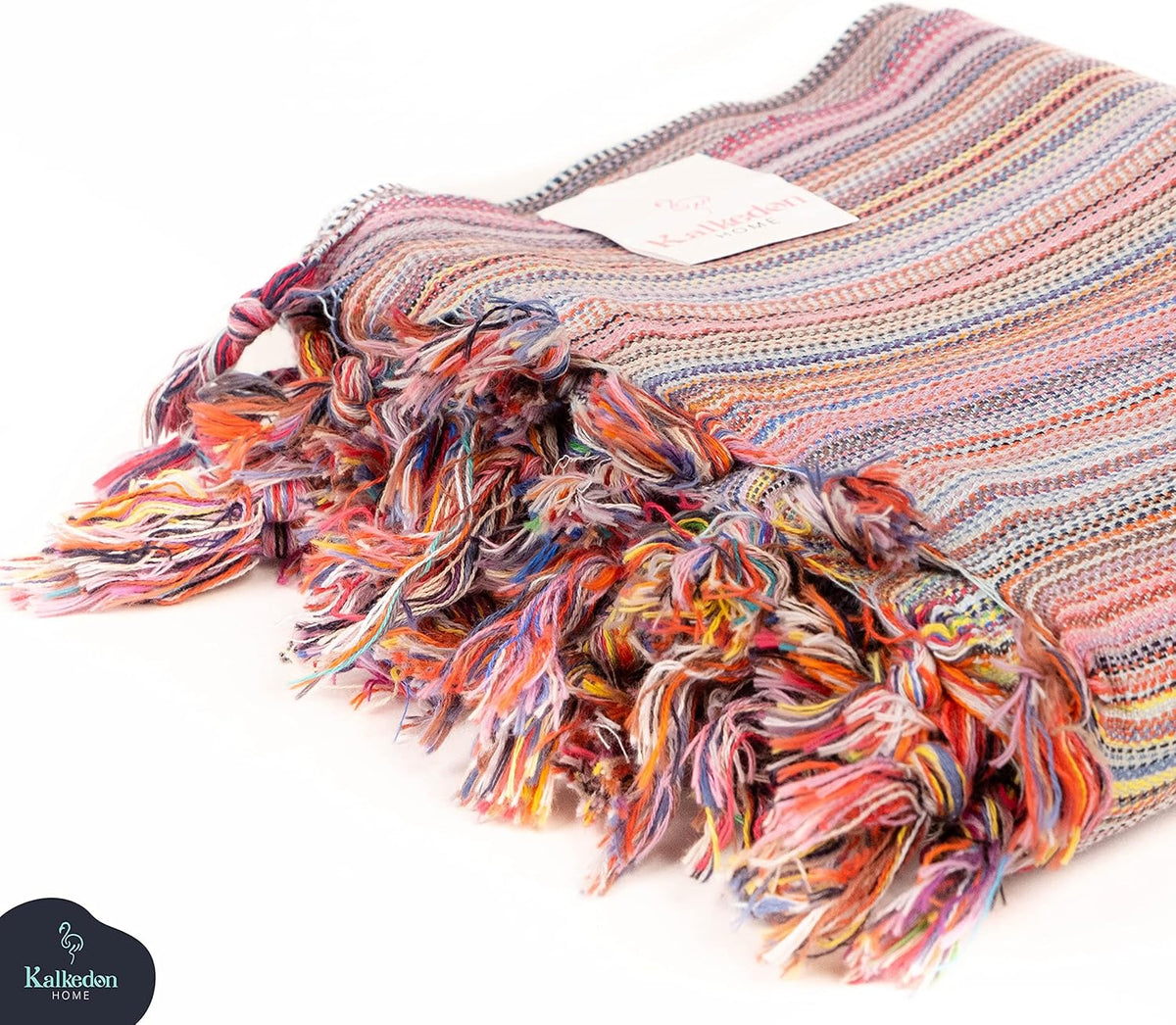 Rainbow Beach Towel | Sarong |Luxurious Turkish Towel | Turkish Cotton Beach Blanket |Picnic Blanket |Peshtemal | Wrap | Pareo |Yoga Blanket (Purple)