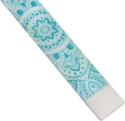 The Yoga Strap | Luxurious, Extra Long, Super Soft, Eco Printed | Studio Quality, Adjustable | Safely Stretch Further and Hold Longer | 8 ft Long