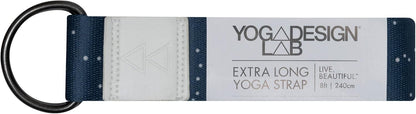 The Yoga Strap | Luxurious, Extra Long, Super Soft, Eco Printed | Studio Quality, Adjustable | Safely Stretch Further and Hold Longer | 8 ft Long