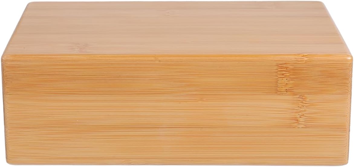 Natural Yoga Brick Wooden Yoga Block for Home Fitness Dance Training Practice Auxiliary Tool Smooth Surface Portable Exercise Brick 9.05 X 5.90 X 2.95 in 1 Pack