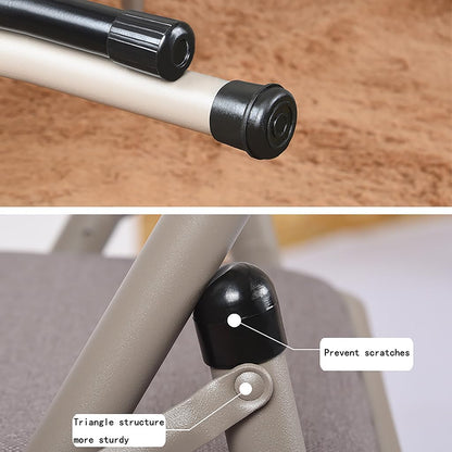 Black Yoga Auxiliary Chair,Backless Yoga Chair,Portable Folding Yoga Chair with Non-Slip Feet Covers,PU Leather,Double Beam Design,Iyengar Yoga Chair，Lumbar Support Optional