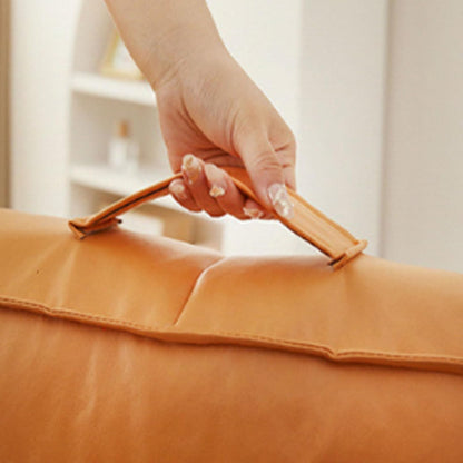 Premium Extra Thick Floor Cushion Luxe Faux Leather Support for Meditation, Yoga Lounging in Living Room, Bedroom(Green,40 * 40 * 15)