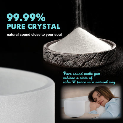 440HZ 8 Inch F Note Frosted Quartz Crystal Singing Bowl