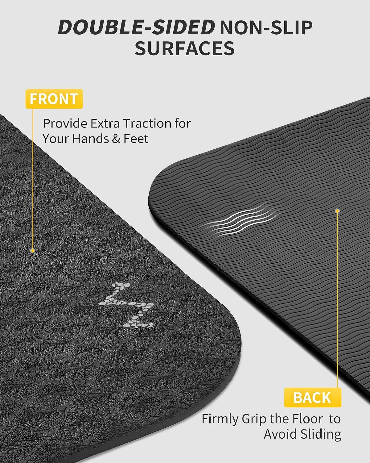72''x48'' Large Yoga Mat, Extra Thick TPE Workout Mat