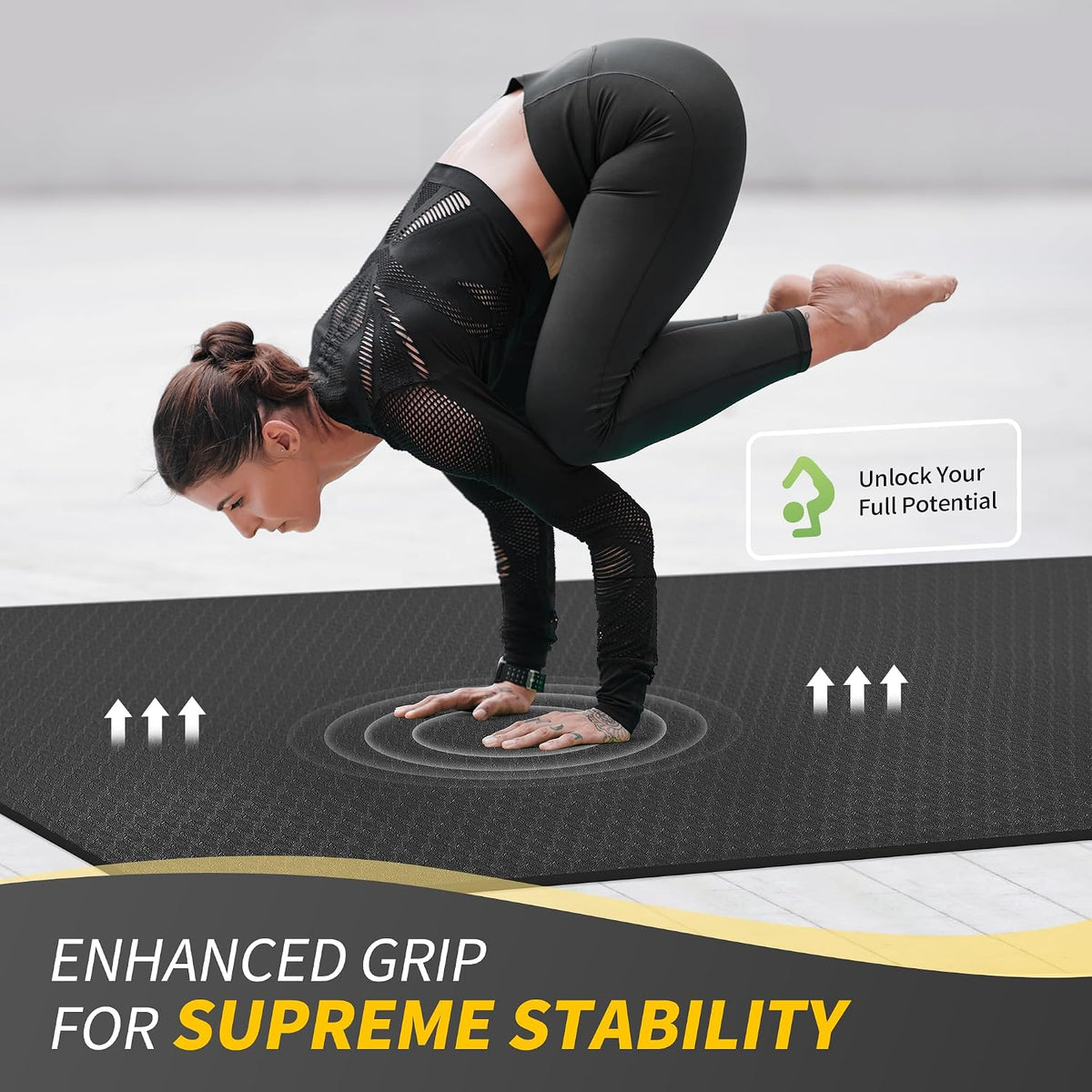 72''x48'' Large Yoga Mat, Extra Thick TPE Workout Mat