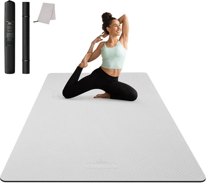 72''x48'' Large Yoga Mat, Extra Thick TPE Workout Mat