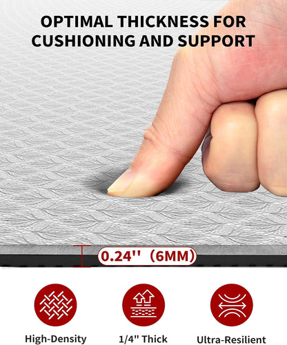 72''x48'' Large Yoga Mat, Extra Thick TPE Workout Mat