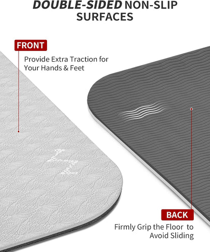 72''x48'' Large Yoga Mat, Extra Thick TPE Workout Mat